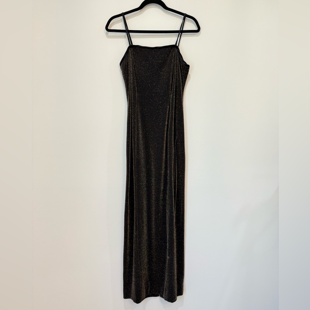 Alex Evenings Black Sparkle Maxi Dress